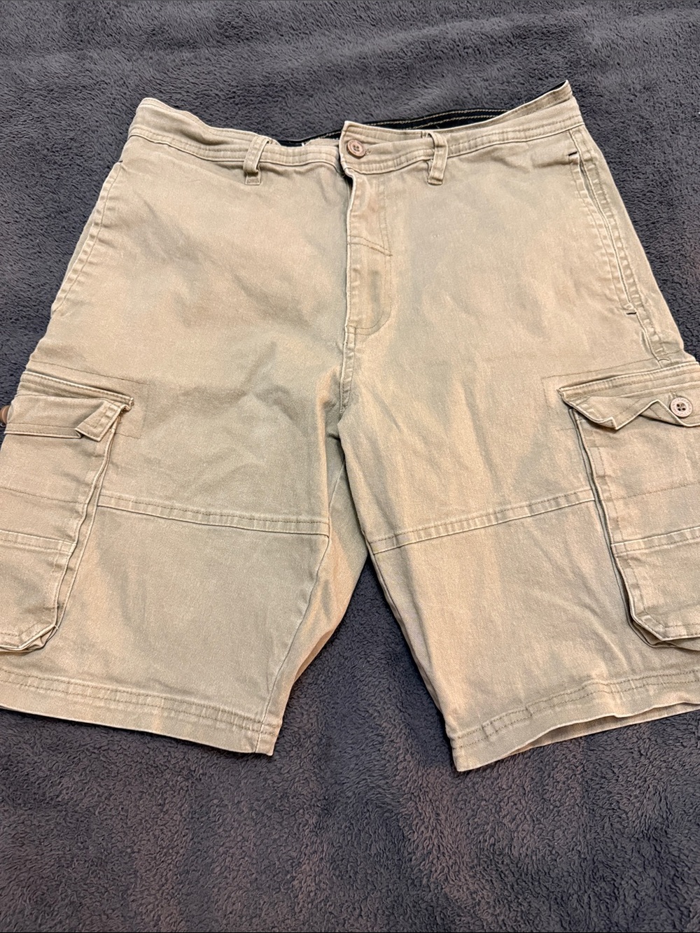Men's Cargo Shorts in Light Khaki - Rugged Utility Style